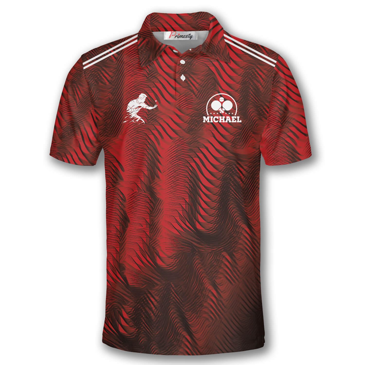 PRIMESTY Custom Table Tennis Shirt, Personalized Table Tennis Jersey Gift, Table Tennis Polo Shirt Men Women Size S-5XL