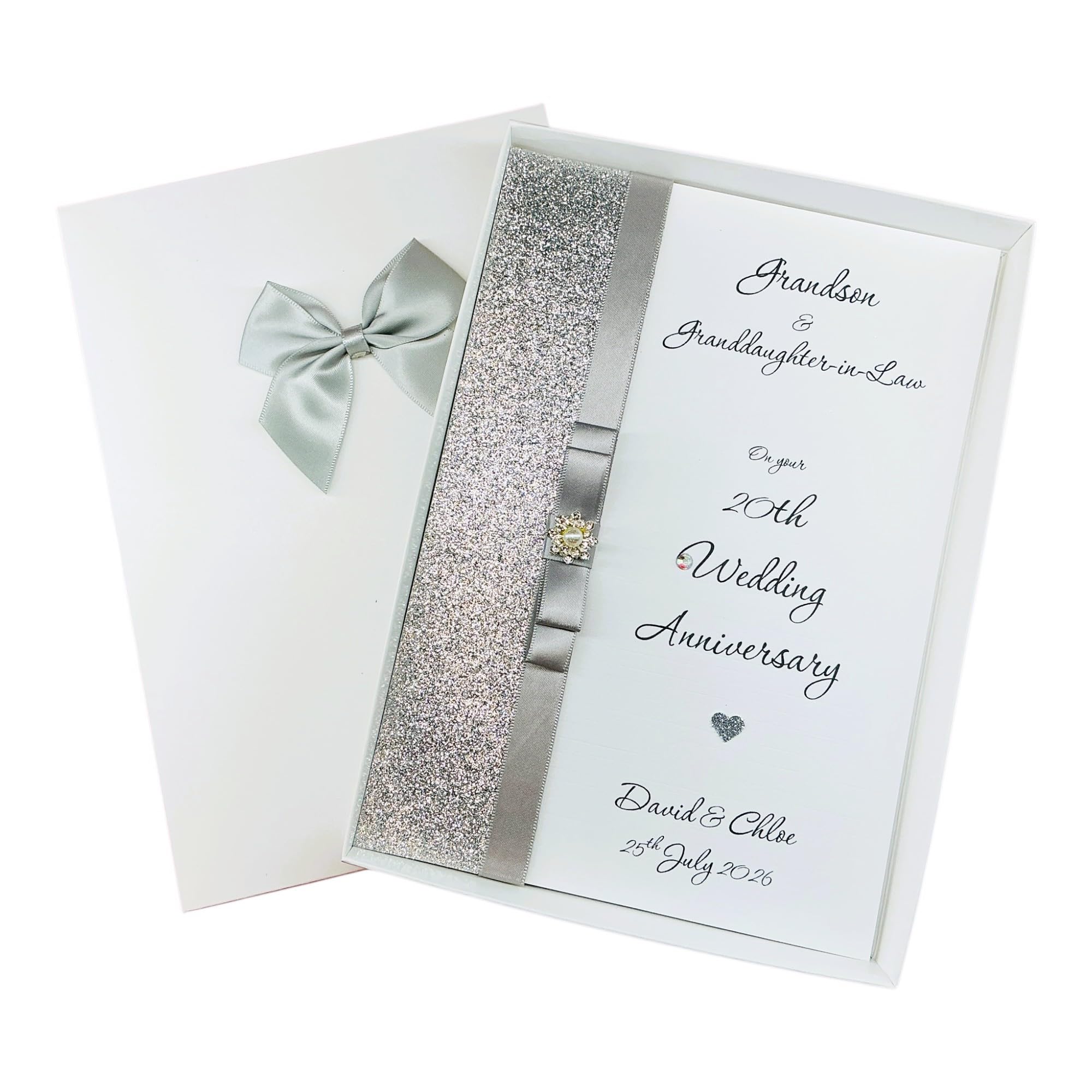 Grandson 20th China Wedding Anniversary Card - LB 188