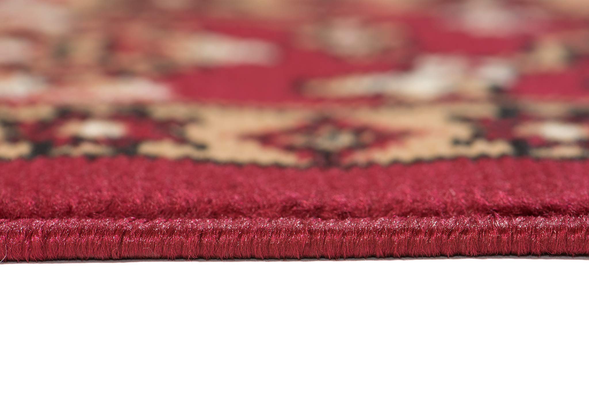 Carpeto Rugs Teppich Orientalisch Rot Klassisch Muster Kurzflor Öko-Tex Wohnzimmer 200 x 300 cm