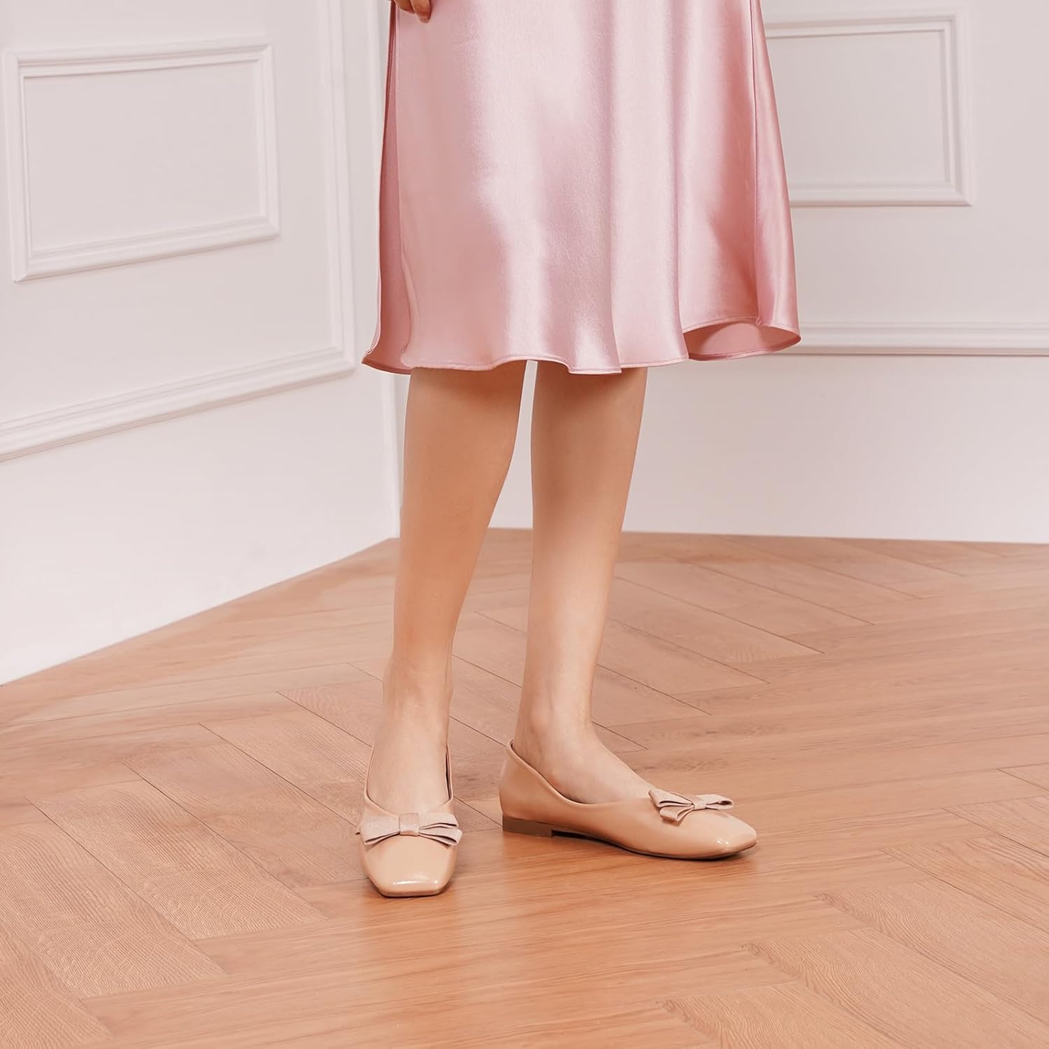 C.Paravano Women's Flats | Ballet Flats | Leopard Print Shoes | Square Toe | Flats for Women Dressy Comfortable - Image 3