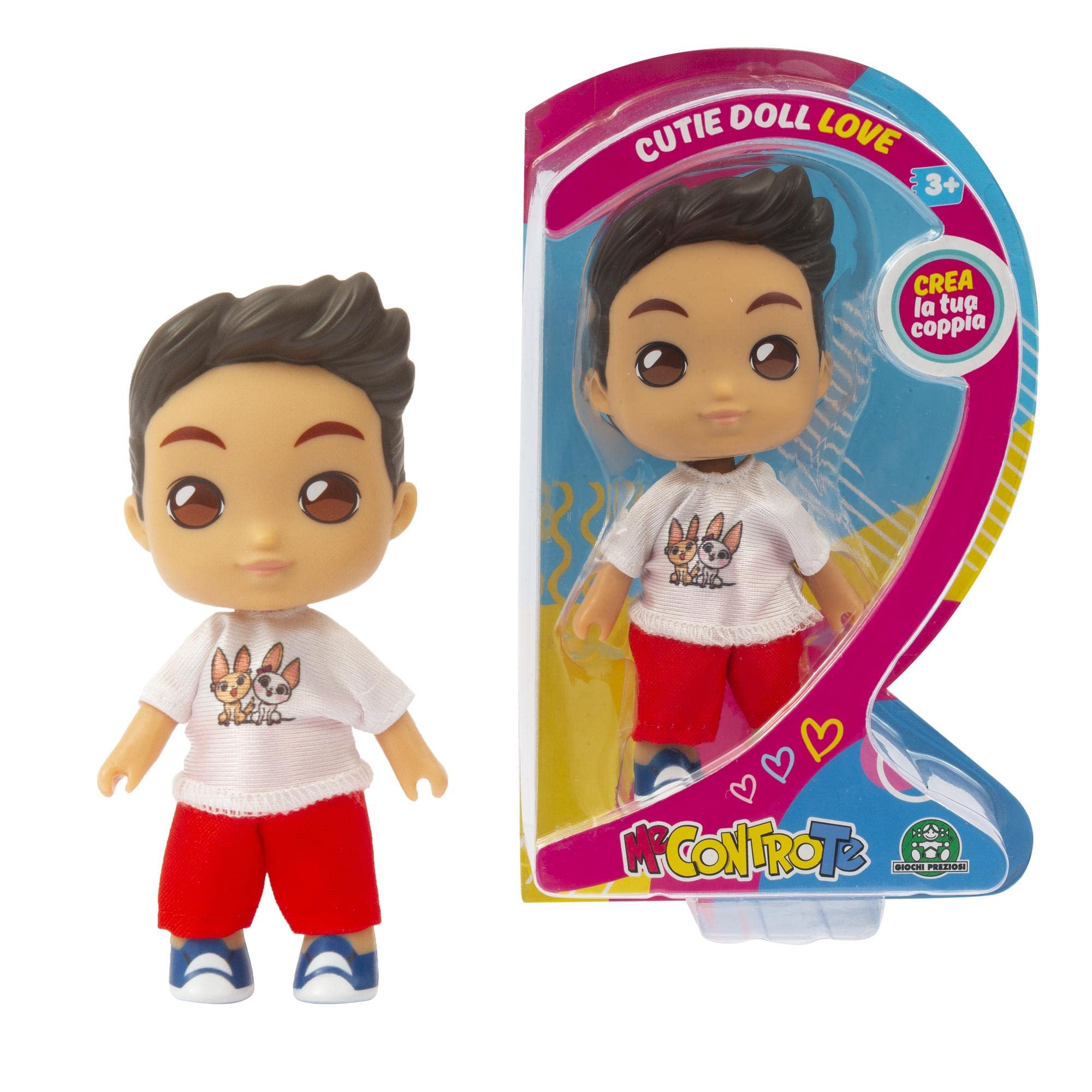 Giochi Preziosi Me Cutie Doll Love with Heart Shape, Choose Sofa and Him to Combine Your Favourite Couple, Him Free Style for Girls up to 3 Years Old, MEC95400