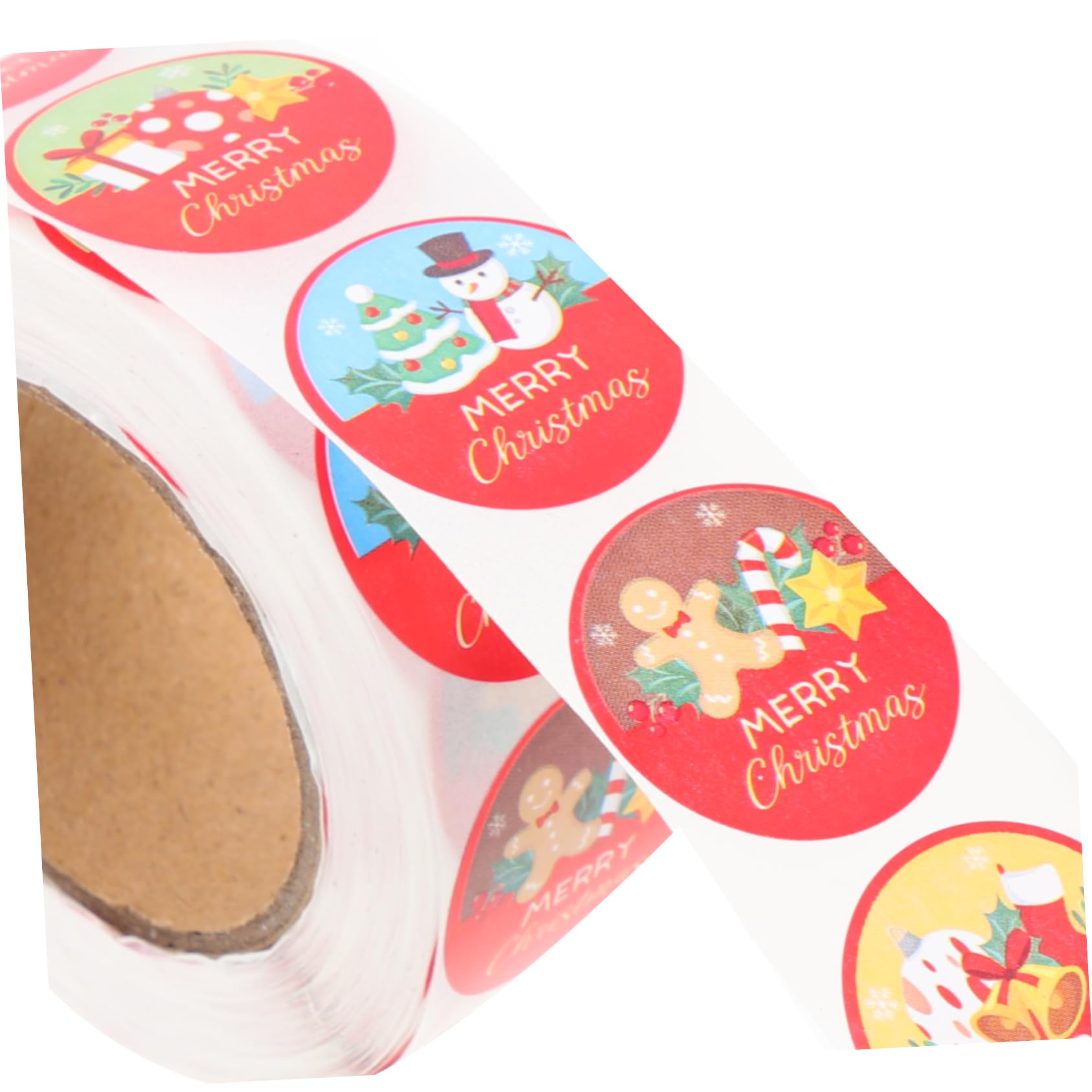 STOBOK 20pezzi Adesivi Natalizi Rotondi Per Regali Etichette Adesive Decorativi Per Confezioni Sacchetti e Biglietti Confezione