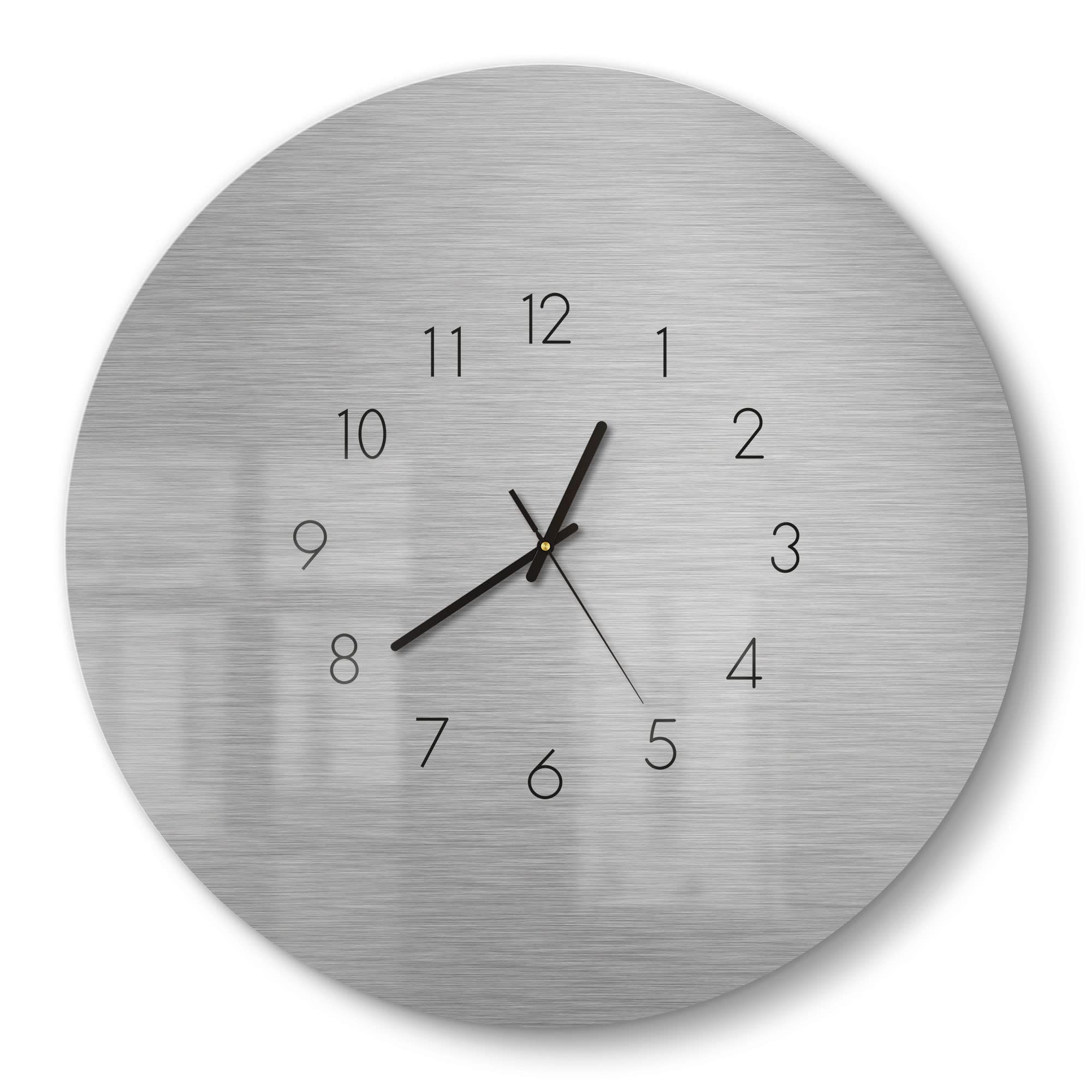 DEQORI Glazen klok | rond 50 cm | Motief edelmetalen trilling