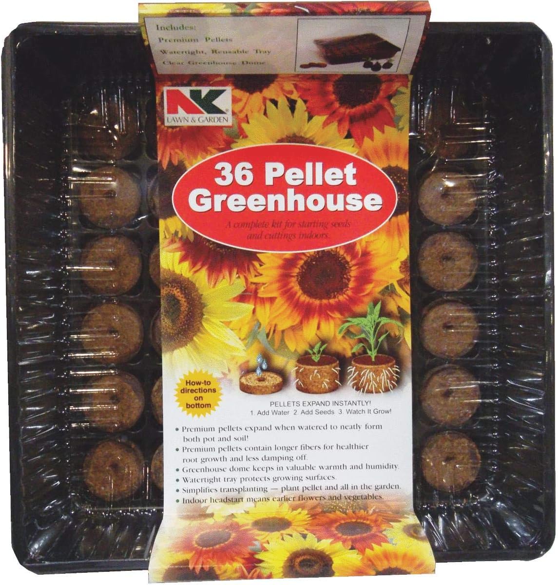 Plantation Products PO36 Peat Pellet Greenhouse with 36 Inserts
