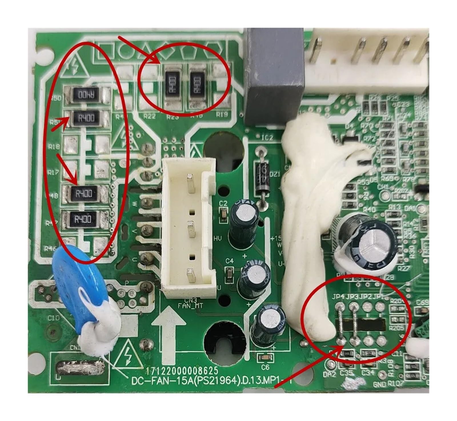 Płyta sterująca klimatyzatora, kompatybilna z Midea DC-FAN-15A PS21964.D.13.MP1-1, moduł wentylatora PCB 17122000008625, części klimatyzatora