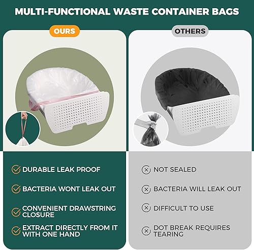 Miniatura 3 de TELEGLO Bolsas de arena para gatos para caja de arena robot 4 y 3,100 unidades, bolsas de arena con cordón compatibles con caja de arena