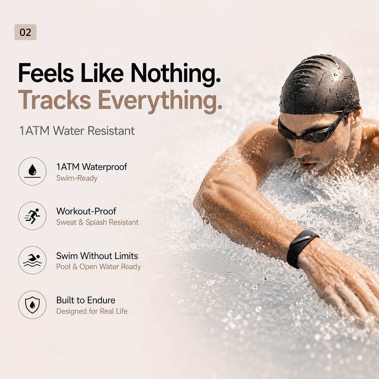 findtime Smart Band Fitness Tracker Band Pulsera de salud, sin pantalla, contador de pasos, monitor de frecuencia cardíaca, monitor de sueño, seguimiento de actividad con calorías y distancia