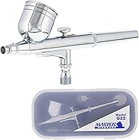 Vista 1 de Master Airbrush Model G22 - Juego de aerógrafo multiusos de alimentación por gravedad de doble acción con una punta de 0.012 in y taza de líquido