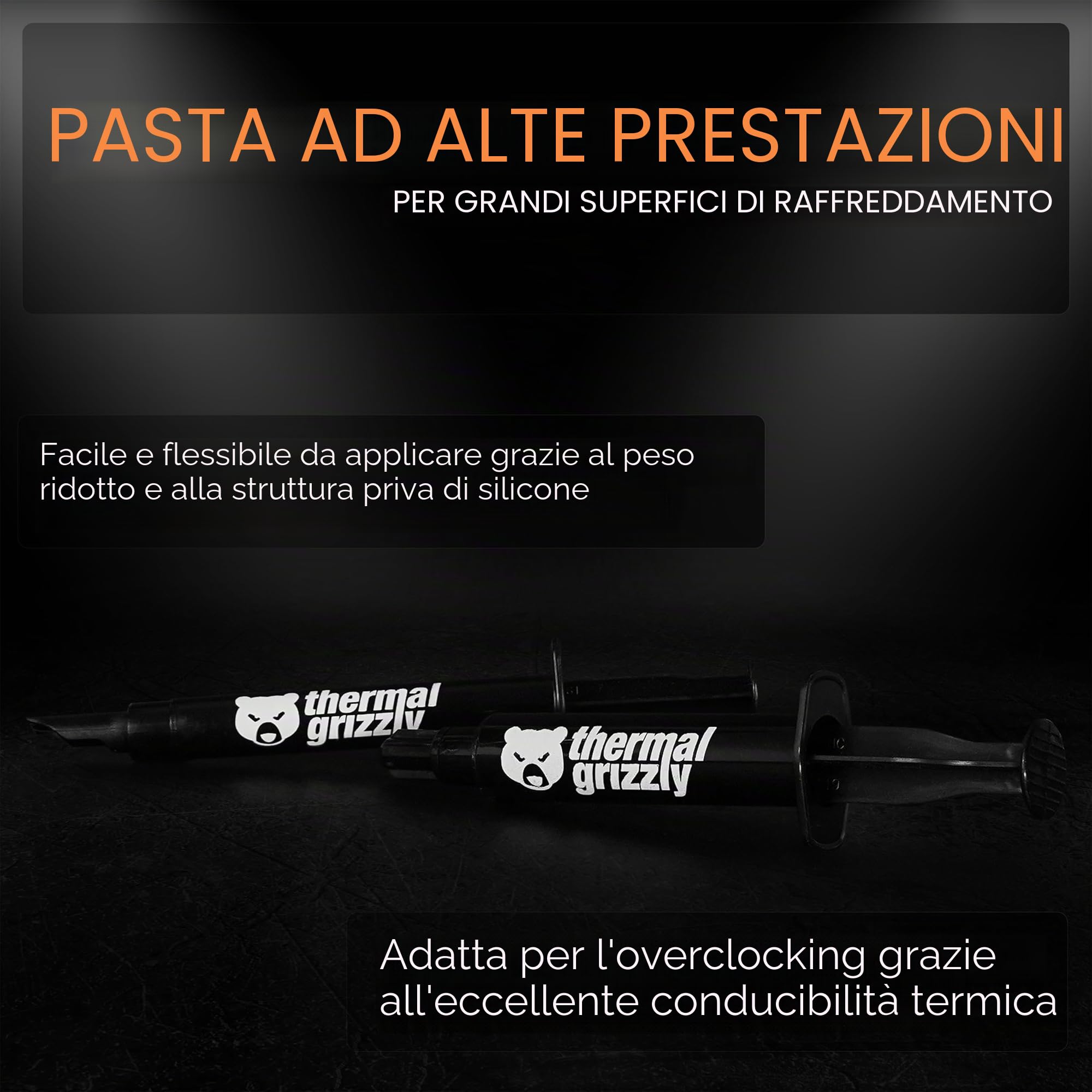 Thermal Grizzly - Hydronaut - 1 Gram - Pasta Termica Conduttiva ad Alta Prestazioni - Ideale per Raffreddamento ad Aria e Acqua CPU/GPU/PS4/PS5/Xbox - per Grandi Superfici Raffreddamento