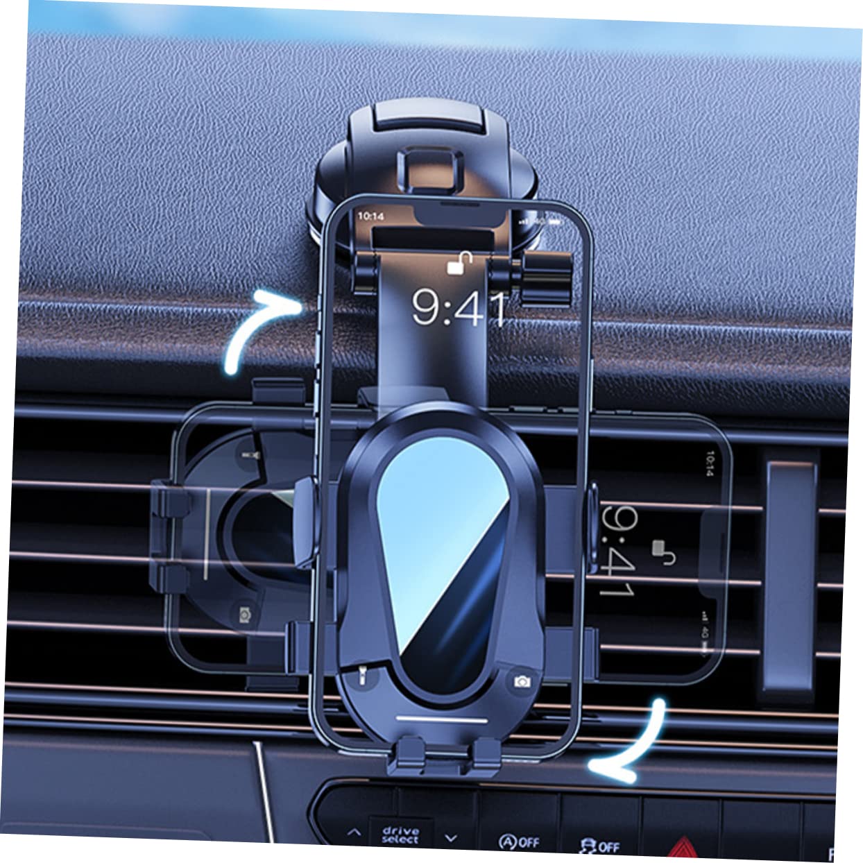 Hemobllo 2pezzi Supporto Auto Per Smartphone Con Ventosa Montaggio Per Superfici e Design Stabile e Rotazione Intelligente