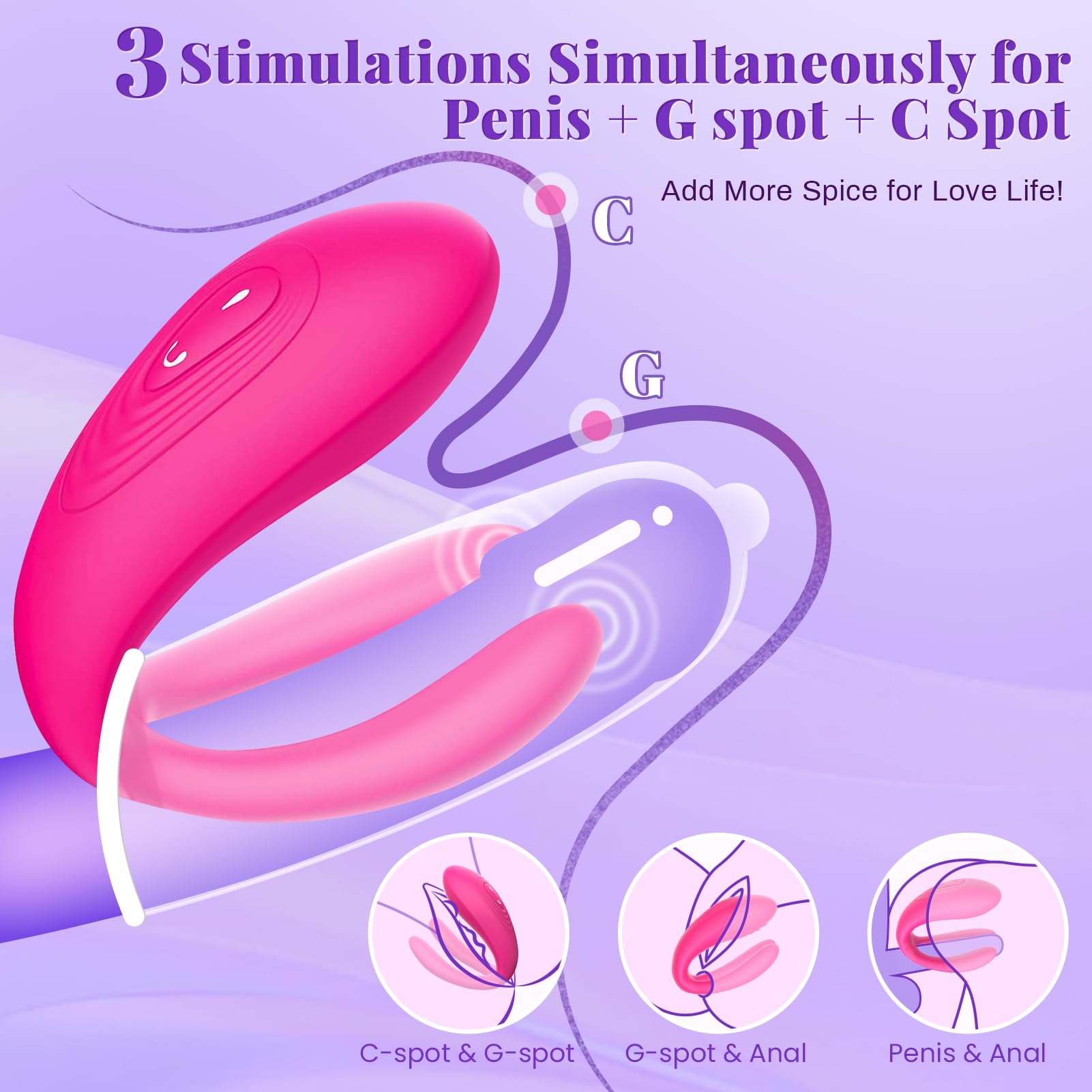 Wearable Remote Control Vibrator - BIG SHOCKED Adult Sex Toys for Women Couples Female Sex Toy G Spot Vibrater Clitoral Penis Vibrators with 10 Powerful Vibrating Dildo Sexual Pleasure Tools for Women