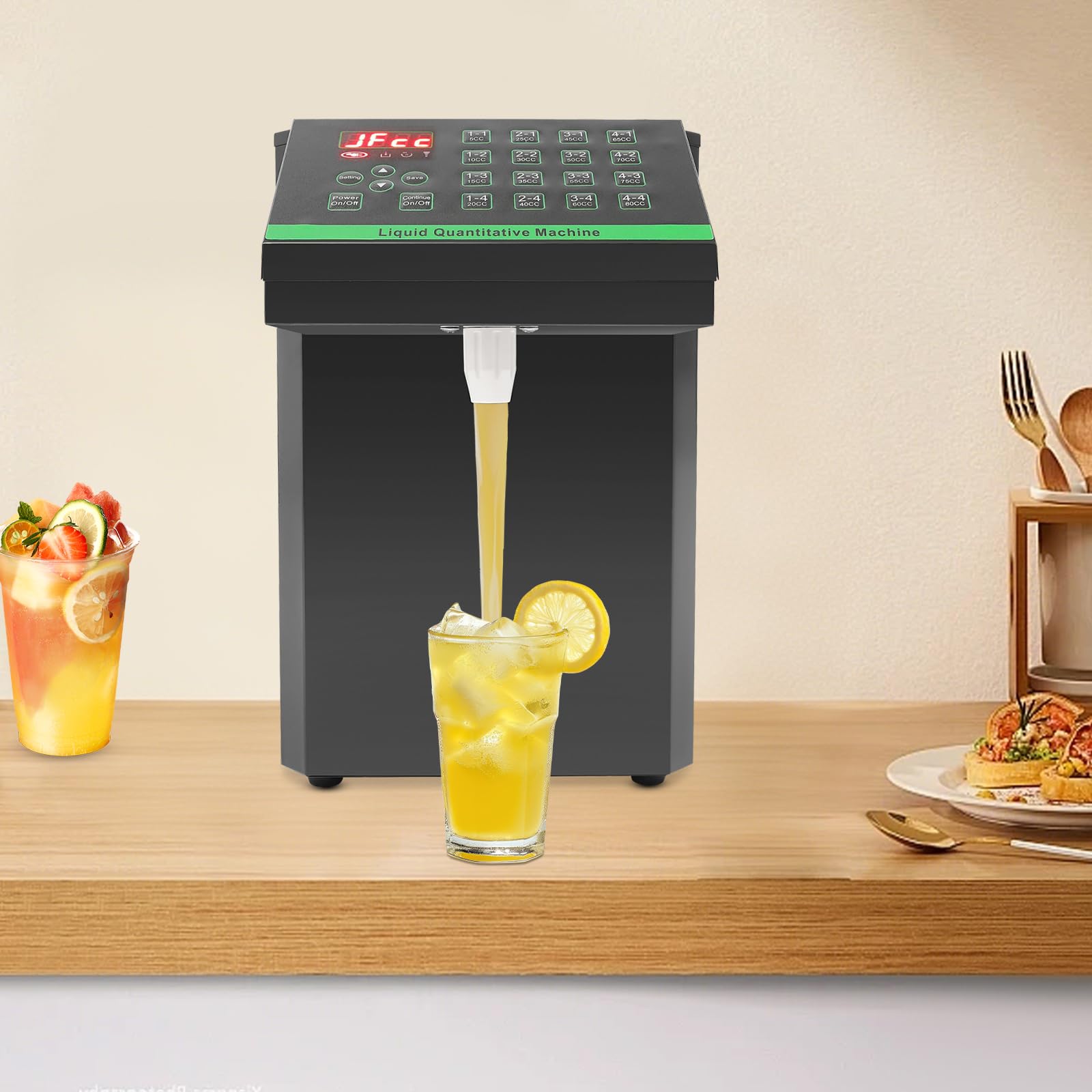 8L Automatischer Fruktose Spender Sirup Spender mit LED Display