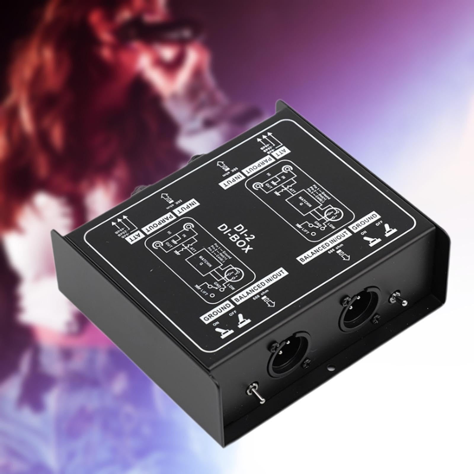Box Audio Passivo Ad Iniezione Ad Alta Impedenza per Chitarra/basso, Spettacoli Dal Vivo, Professionisti E Musicisti, Doppio