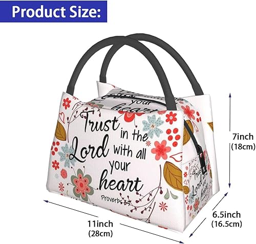Miniatura 3 de Bolsa de almuerzo con cruz de Jesús, lonchera de fe cristiana, portátil, para viajes, trabajo, bolsa de mano de gran capacidad para mujeres y hombres