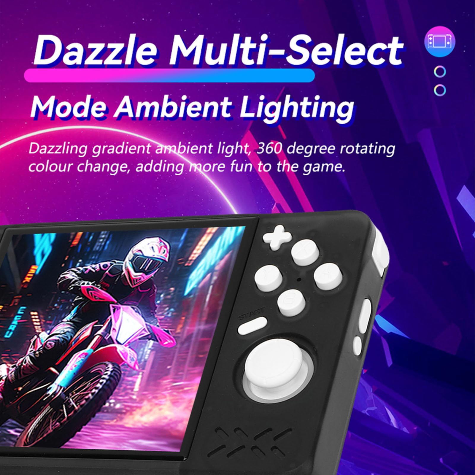Annadue Retro Handheld Game Console, Tragbare Spielekonsole mit 4 Zoll HD Bildschirm, 720x720 Auflösung, RK3326 64 Bit A35 Chip bei 1,5 GHz, Umfangreicher Emulatorunterstützung