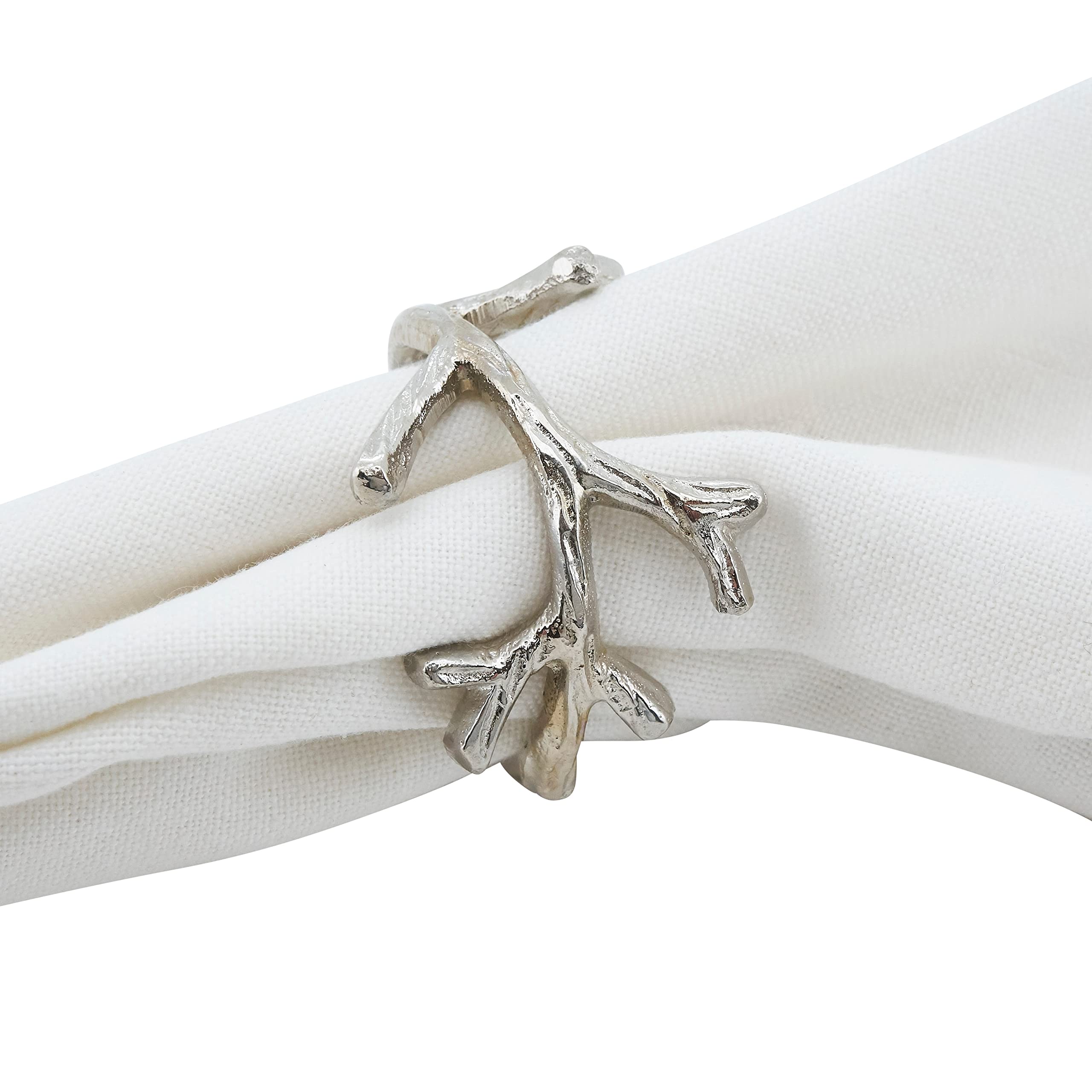 SARO LIFESTYLE NR150.S - Portatovaglioli in alluminio, 4 pezzi, colore: argento