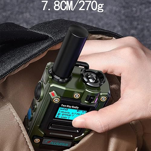 Miniatura 2 de Wurui TXQ K300 Global-ptt 4G POC walkie Talkie for Adults Long Range intercom 1000 Miles Distance Network Two Way Radio (2greenwithcard)
