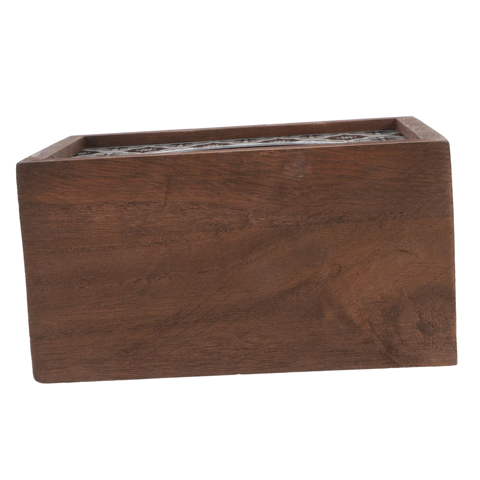 SOLUSTRE Decorative Wooden Napkin Box Rectangular Tissue Case Cover for Living Room