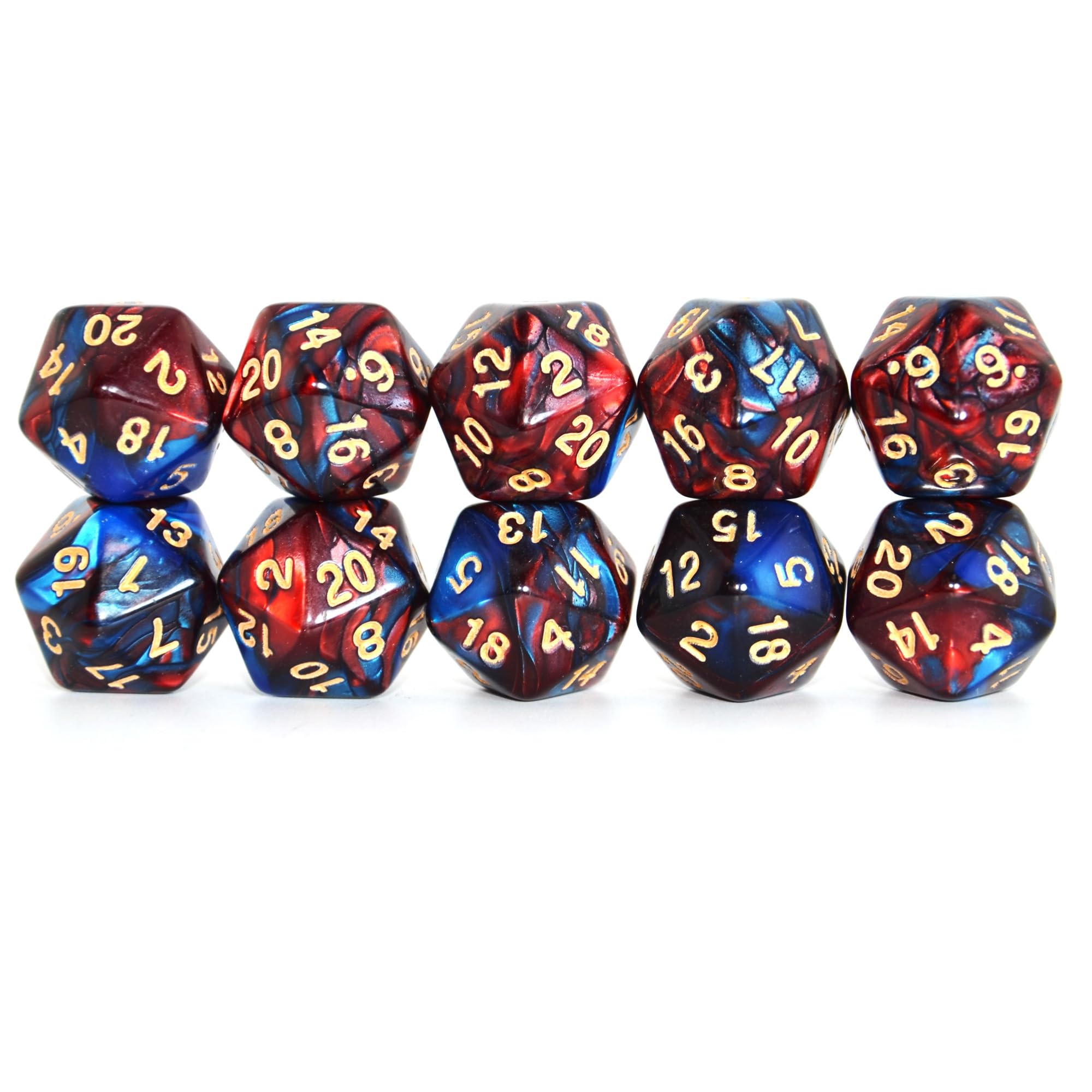 SmartDealsPro 10-Pack 20 Sided Dice D20 Polyhedral Dice for DND RPG MTG Table Game (Color 14), 20mm - Image 4