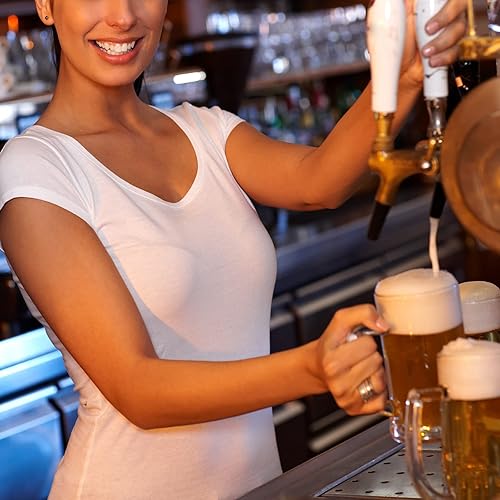 Miniatura 6 de COKTIK Paquete de 8 vasos de cerveza grandes pesados con asa, jarras de vidrio de 20 onzas, juego de vasos de cerveza clásicos