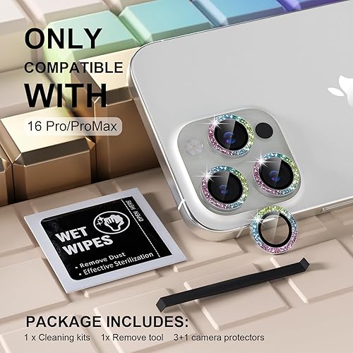 Miniatura 274 de Misea [3+1] Protector de lente de cámara para iPhone 14 Pro/iPhone 14 Pro Max, protector de pantalla de vidrio templado 9H, protector de pantalla