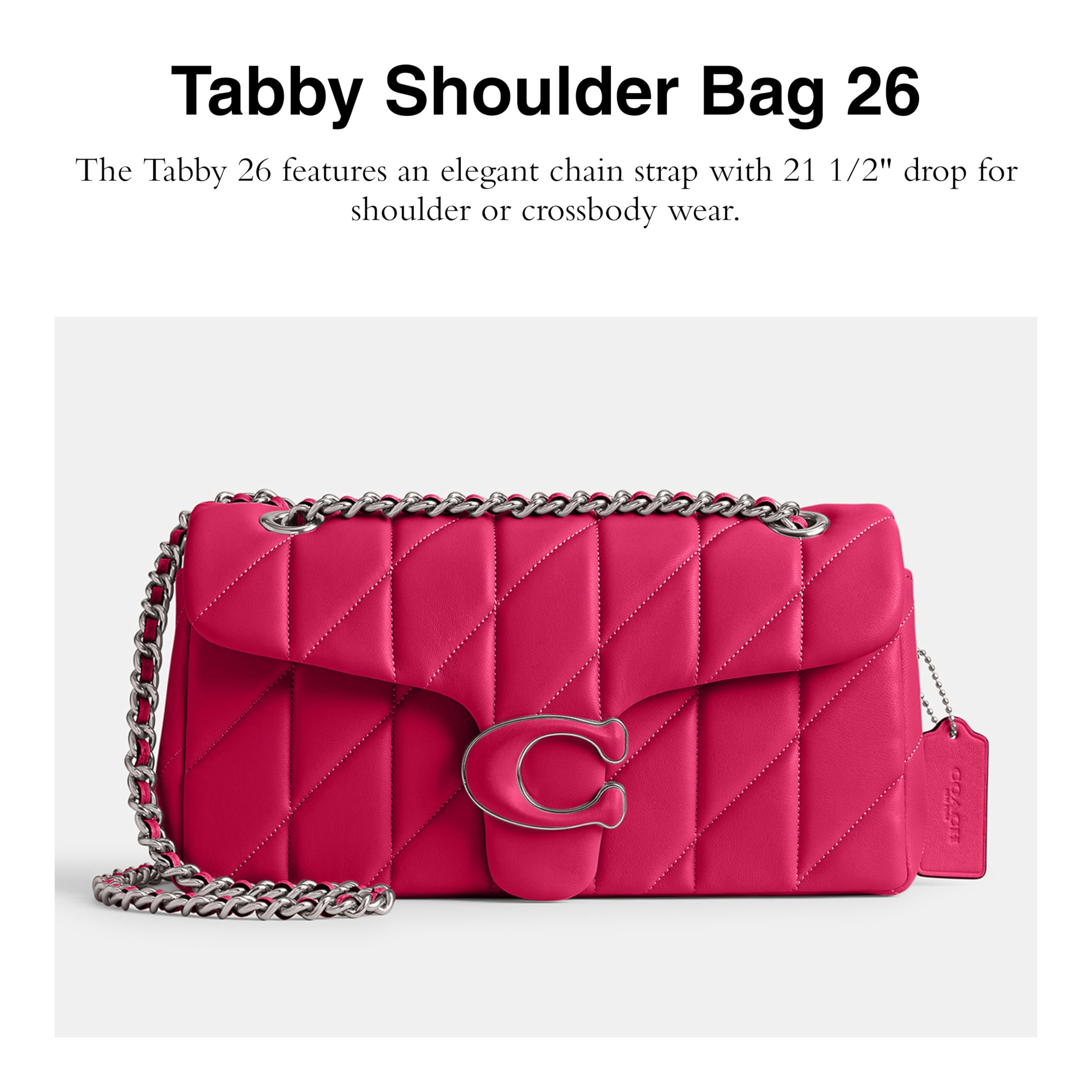 COACH Structured Tabby Shoulder Bag 26: One Size Dragonfruit