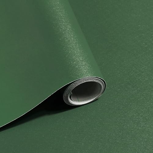 Safiyya 118"x17.7" Olive Green Peel and Stick Wallpaper Solid Color