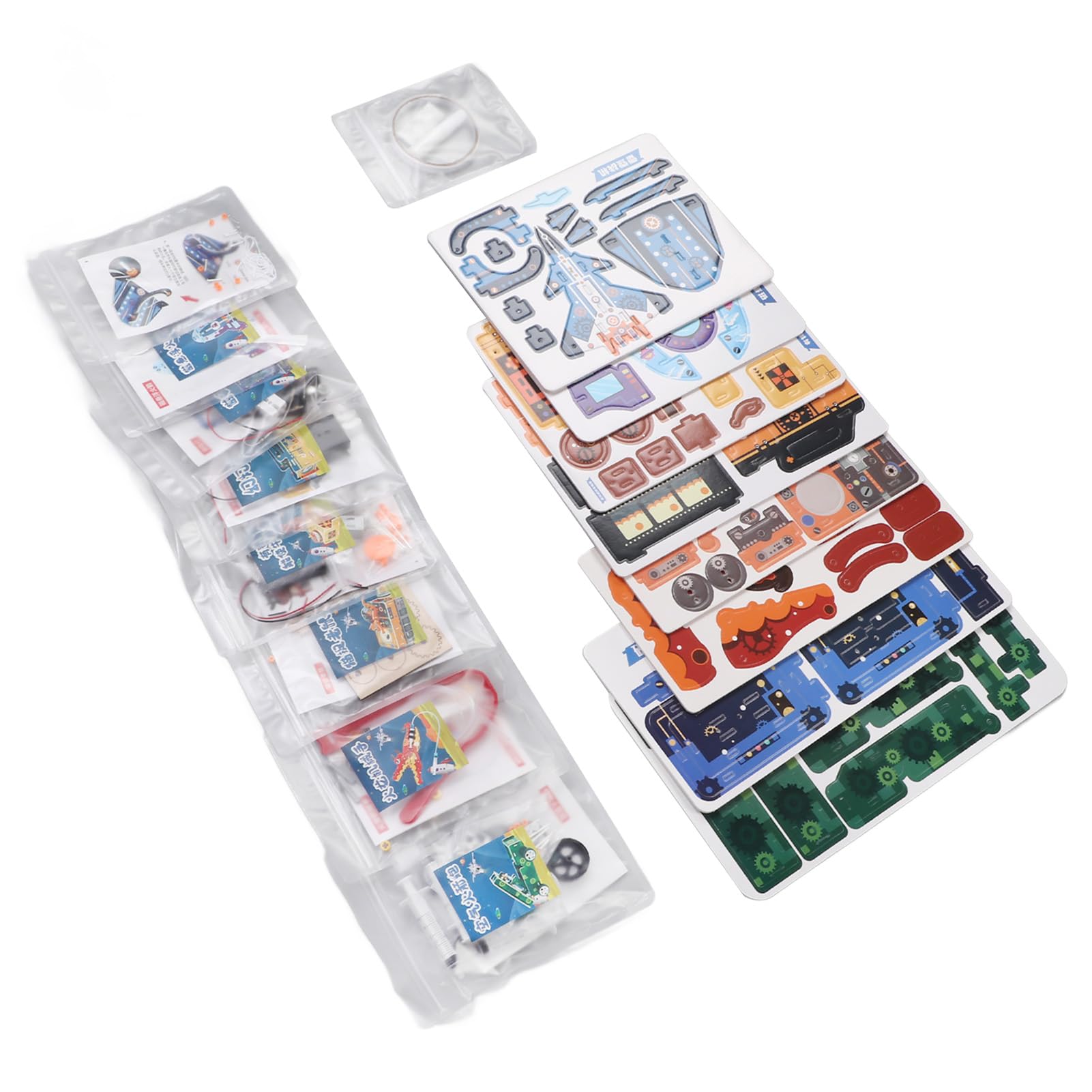 Kit STEAM Giocattolo da Costruzione Educativo Progetti Fai da Te per Bambini 8 unità Affidabile Materiale in Legno EVA