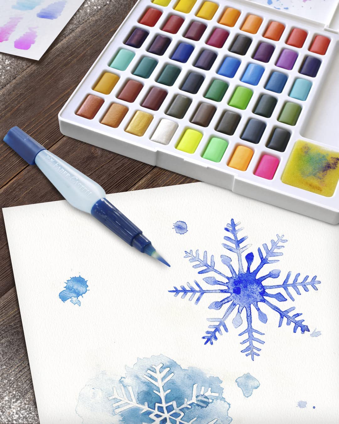 FABER-CASTELL - Set de acuarelas, caja de 48 colores