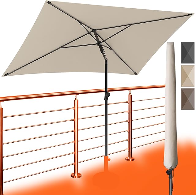 Sonnenschirm 4smile Sonnenschirm Balkon rechteckig 200x125 cm — Sonnenschirme