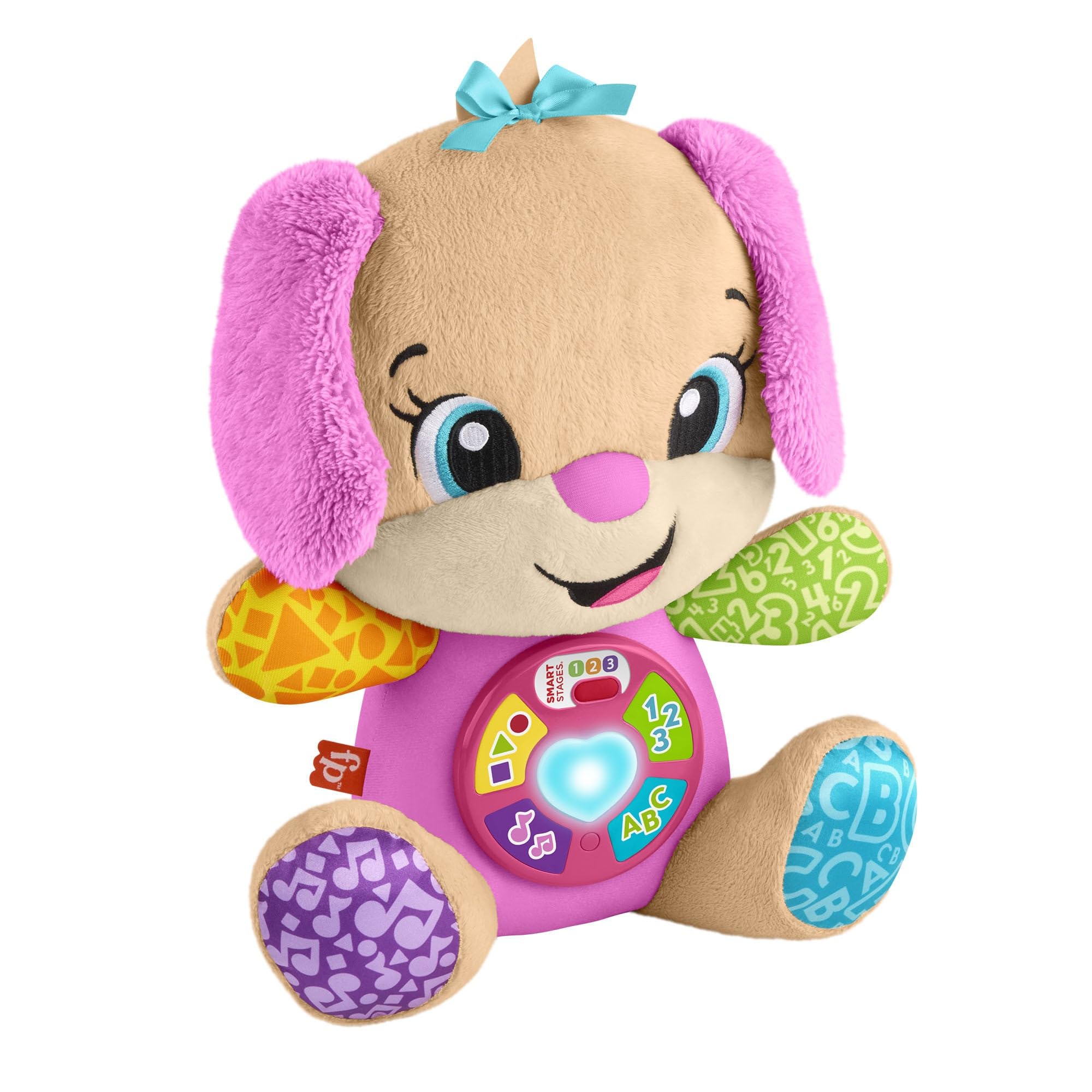Fisher-Price Laugh & Learn Puppy peluche rosa - Parlare e cantare interattivo, a partire da 6 mesi