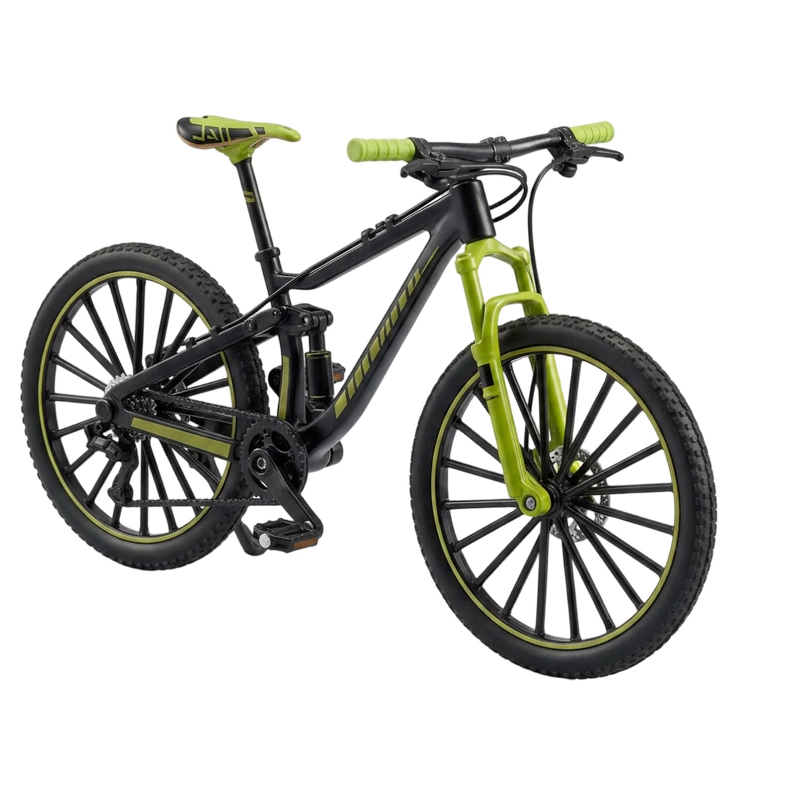 1 PCS Finger Bike, Finger Mountain Bike Model, Desk Decoration for Office and Home, Fine Motor Skills Training for Young Users, Green Mini Bicycle Collectible, Finger Toy Bikes for Stress Relief