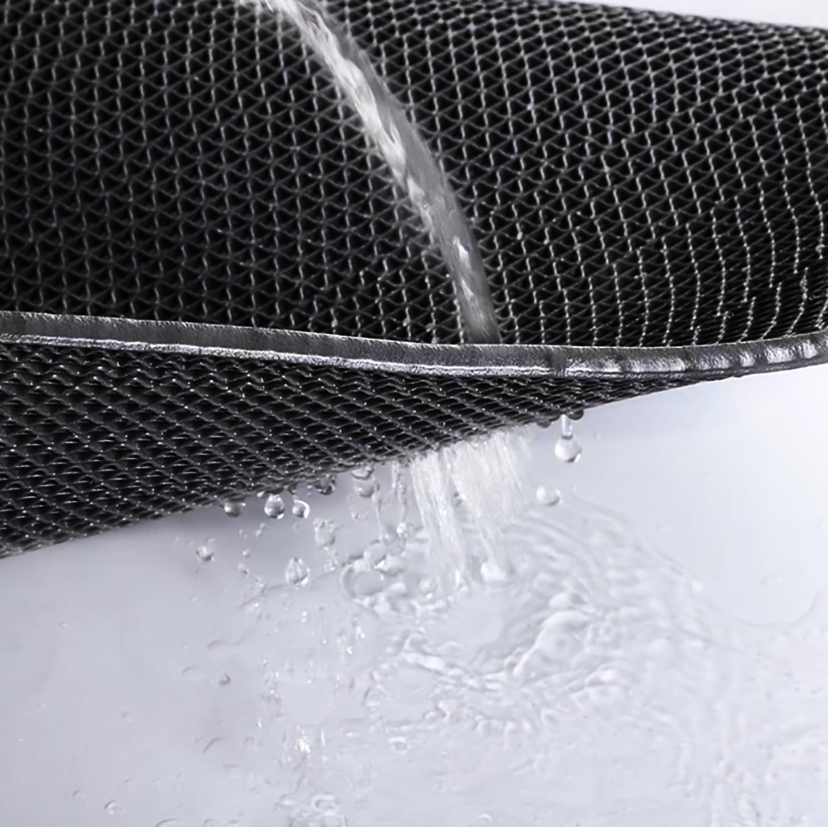 Drainage Non Slip Mats 3'x16.4' Heavy Duty Commercial Floor Mat Mesh Hollow Door Mat Roll for Swimming Pool Bathroom Kitchen Garage Indoor Outdoor Wet Area (Black, 0.9×5M/3×16.4FT) — Amazon image 3