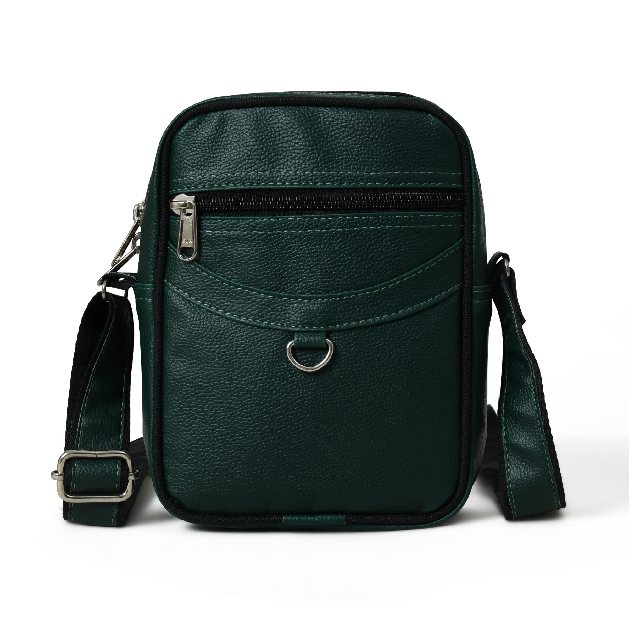matrice Faux Vegan Leather Sling Messenger Bag for Men, Multipurpose Men's Crossbody Waterproof Bag, Travel Shoulder Bag with Adjustable Strap for Office-picture-51