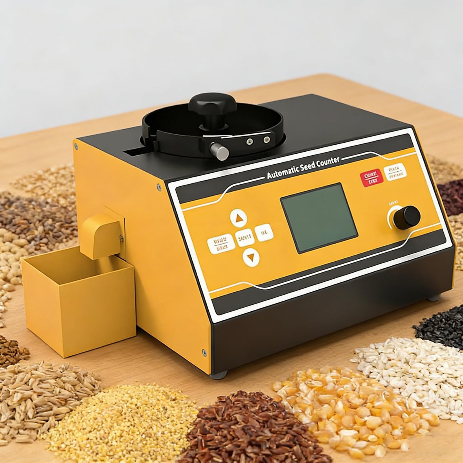 XNXYSMKJ High-Speed Electric Seed Counter Machine for Grains, Rice, Wheat, Corn,Vegetables - LED Display 1-99999 Capacity, Automatic Counting