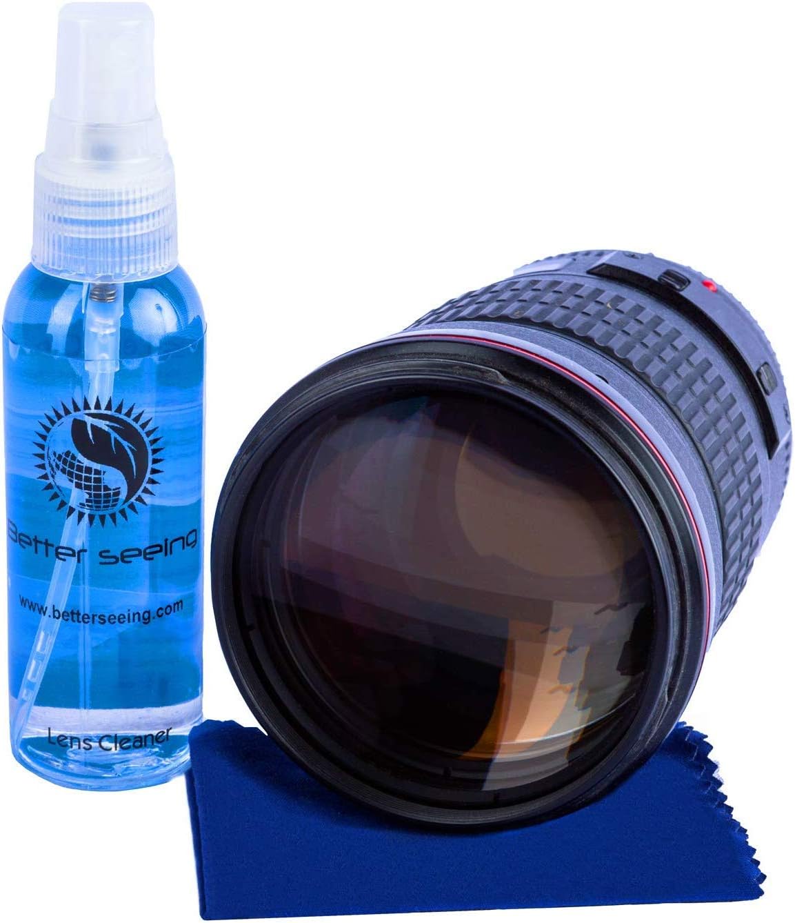 Better Seeing Eyeglass Cleaner Kit - w/Microfiber Cleaning Cloth & Glasses Cleaner Solution for Streak-Free, One-Wipe Shine - Ammonia-Free Fast Eyeglasses Cleaning