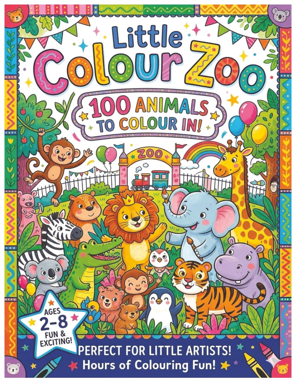 Little Colour Zoo: 100 animals to colour in!