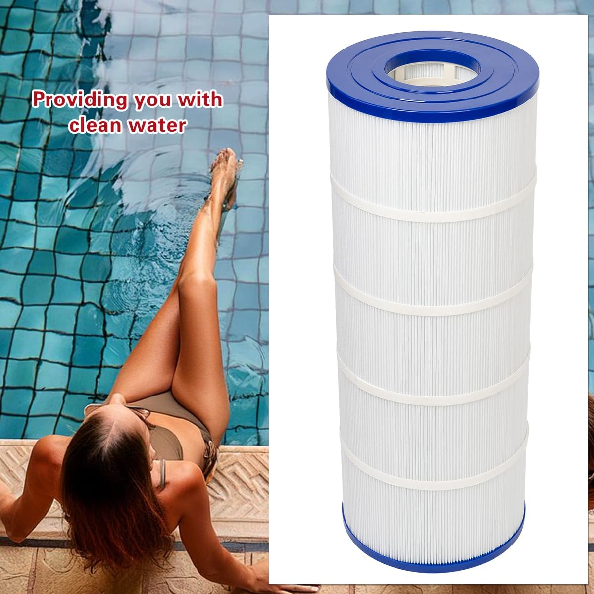 Replacement Pool Filter Compatible with Hayward X-Stream CC1500, CCX1500-RE, for Pleatco PXST150, for Unicel C-8316,for Filbur FC-1286, 150 Sq. Ft Pool Filter