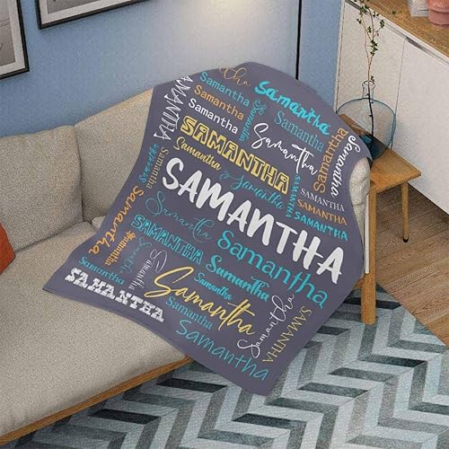 Miniatura 10 de Manta personalizada con monograma para bebé niña y niño, manta personalizada para cama, sofá, sofá, decoración para mujeres y hombres, divertida