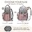 Qualyphant Large Diaper Bag Backpack for Two Kids Twins - Expandable Baby Bag (26-36L), Dual Big Compartments - Includes Changing Pad & Stroller Straps, Unisex Pink Grey