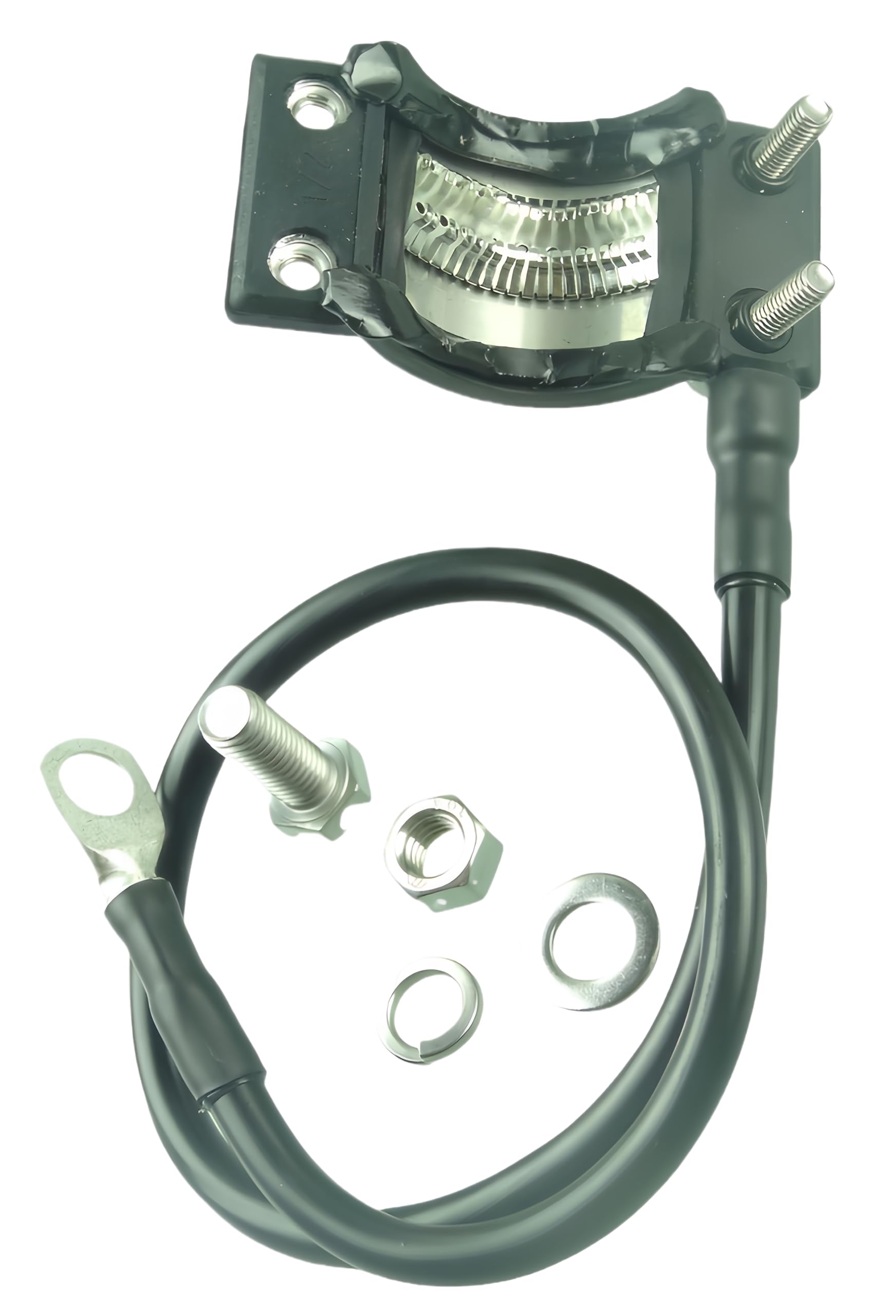 P/N: FSEI-1B05-200, kit di messa a terra compatto universale, filo nero da 0,5 m, quantità: 200 CV (200, nero, 1-5/8", 0,5 m)