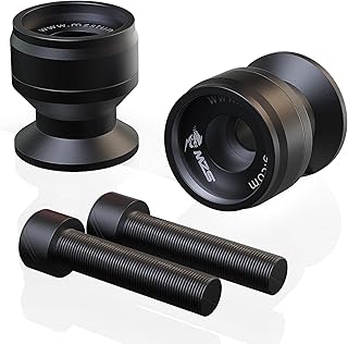 MZS 8MM Swingarm Spools Sliders Stand Universal M8 Black Compatible with CBR 600 F2 F3 F4 F4i CBR600RR CBR1000RR GSXR600 GSXR750 GSXR1000 GSXS750 SV650 ZX6R ZX10R Z650 Z900 Z1000 EX400 EX650 Daytona