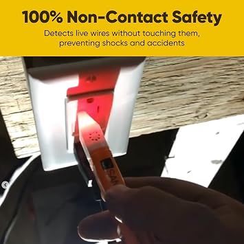 3000 Non-Contact Voltage Tester, Always-On AC Voltage Detector 50-1000VAC, CAT IV Certified Electric Tester, Made in USA, No On Off Switch, Audible Visual Alert, Pen Size Electrician Tool