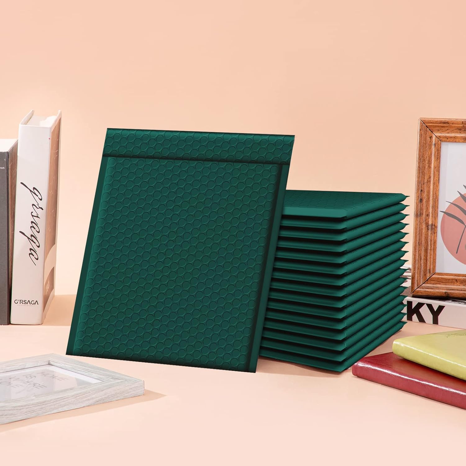 Fuxury 500 Pack Forest Green Bubble Mailers 8.5x12" Medium Opaque Bubble Envelopes Strong Adhesion Bubble Mailer Thick Padded Envelopes Mailers for Small Business Mailing Books Clothes Makeup Supplies - Image 5