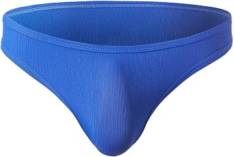 Mens Ribbed Ribbed Stretch Fit Low-Rise Briefs,Solid Color Lightweight Sexy Bulge Enhancing Classic Trendy Underwear