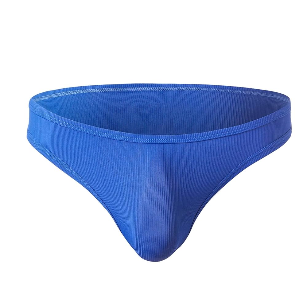 Slip da uomo sexy in nylon a costine, stretch, a vita bassa, biancheria  intima alta per uomo, Blu, S : Amazon.it: Moda