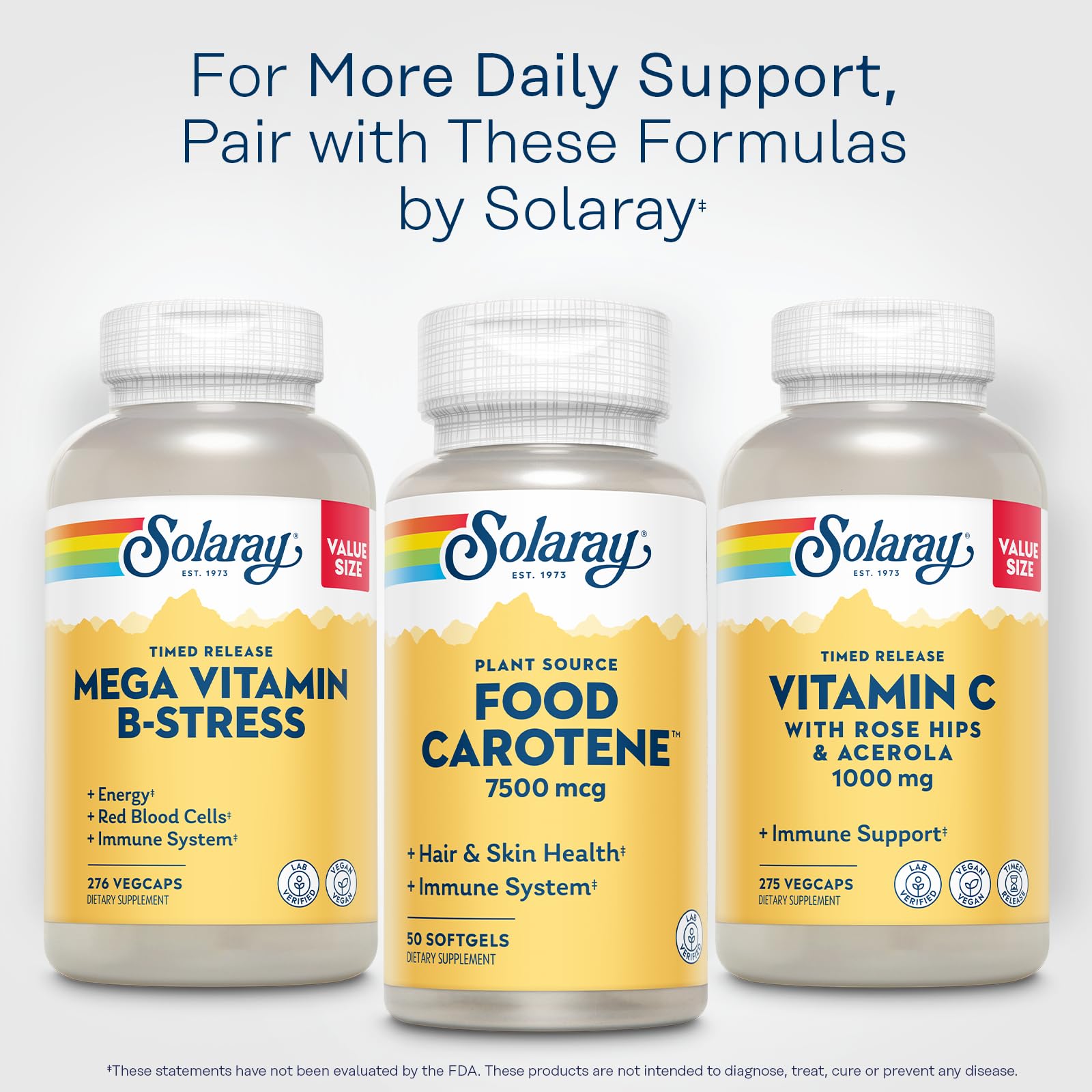 SOLARAY Food Carotene, Vitamin A as Beta Carotene 25000IU | Carotenoids for Healthy Skin & Eyes, Antioxidant Activity & Immune System Support | 50ct — Amazon image 6