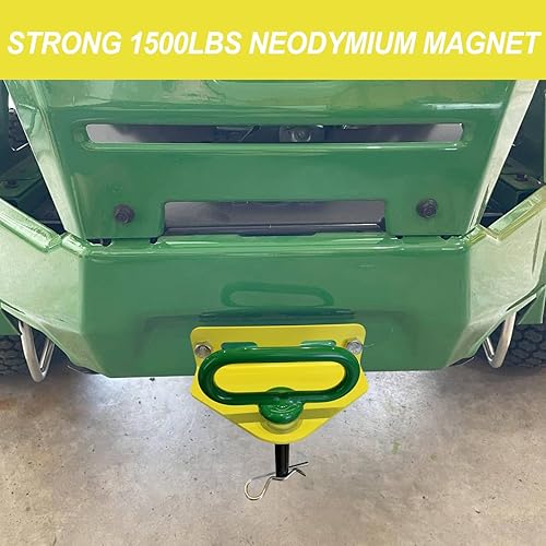 Miniatura 5 de Enganche de remolque de cortacésped de giro cero resistente con pernos de 18 pulgadas (0.118 in) y pasador de enganche magnético fuerte de 12