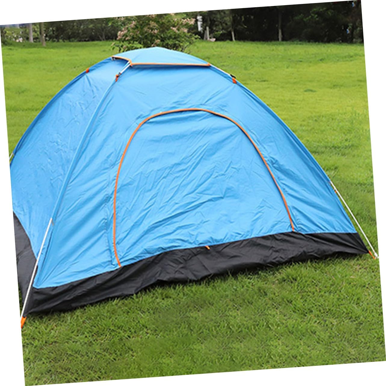 Portable Outdoor Rainproof Camping Tent for People Blue Sun Shade Shelter Foldable Lightweight Beach Tent for Hiking Fishing Golfing Breathable Weatherproof Design