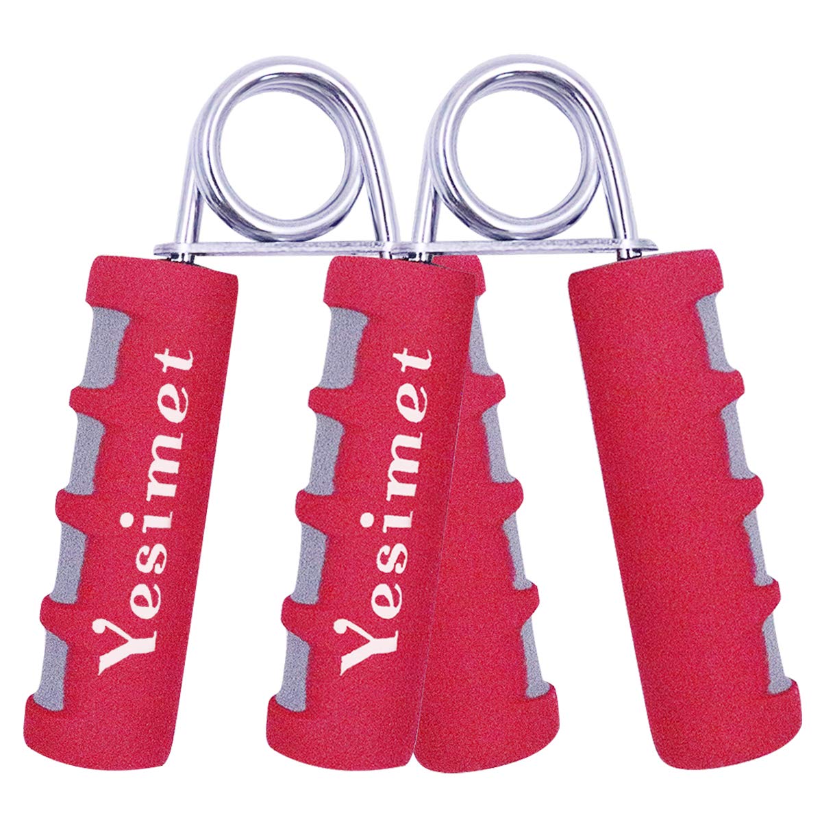 2 Pack Hand Grip Strengthener Set,Finger Gripper- Soft Foam Hand Exerciser for Quickly Increasing Wrist Forearm and Finger Strength (Red)